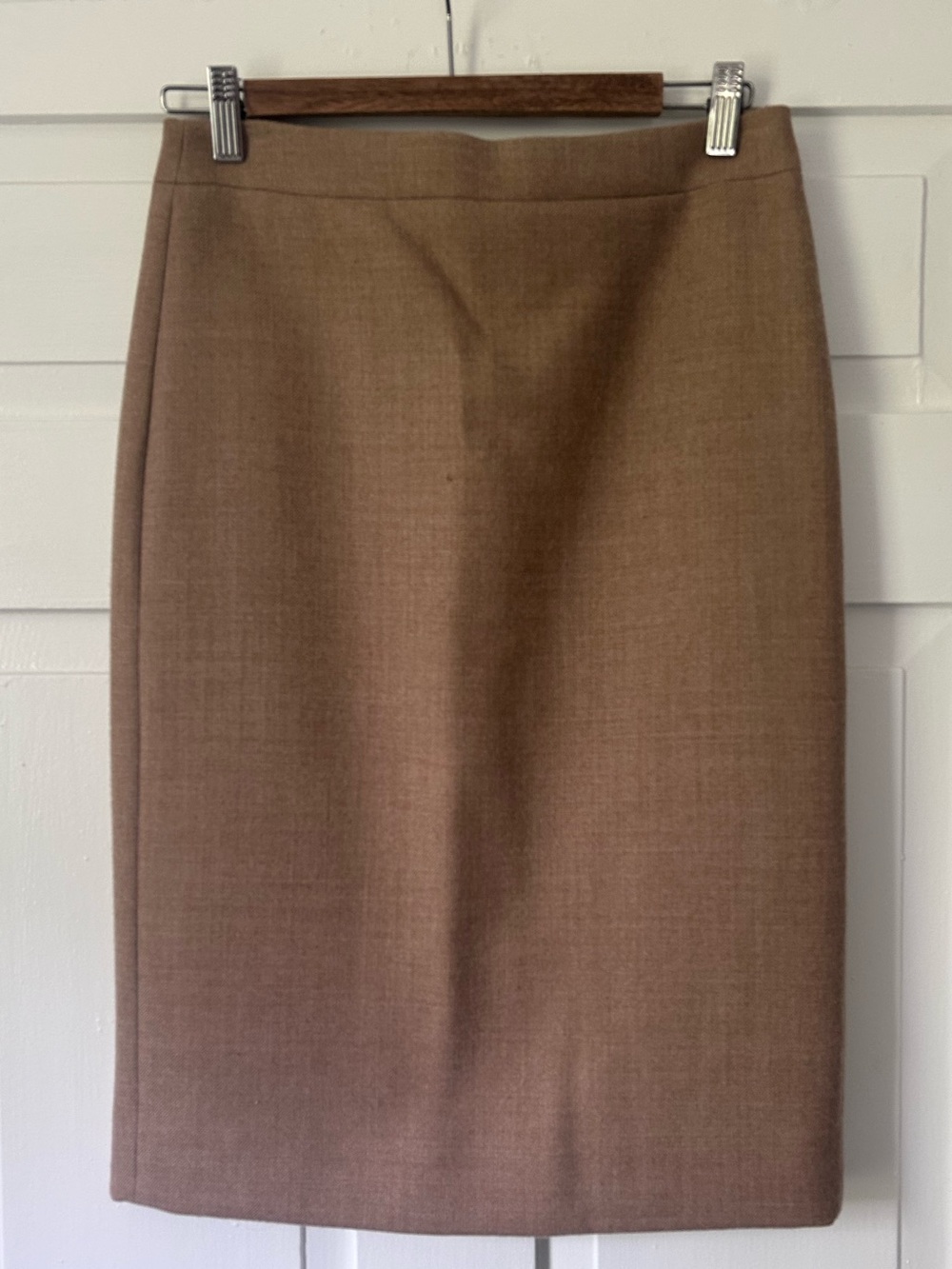 J.Crew 2T wool camel pencil skirt. Classic!